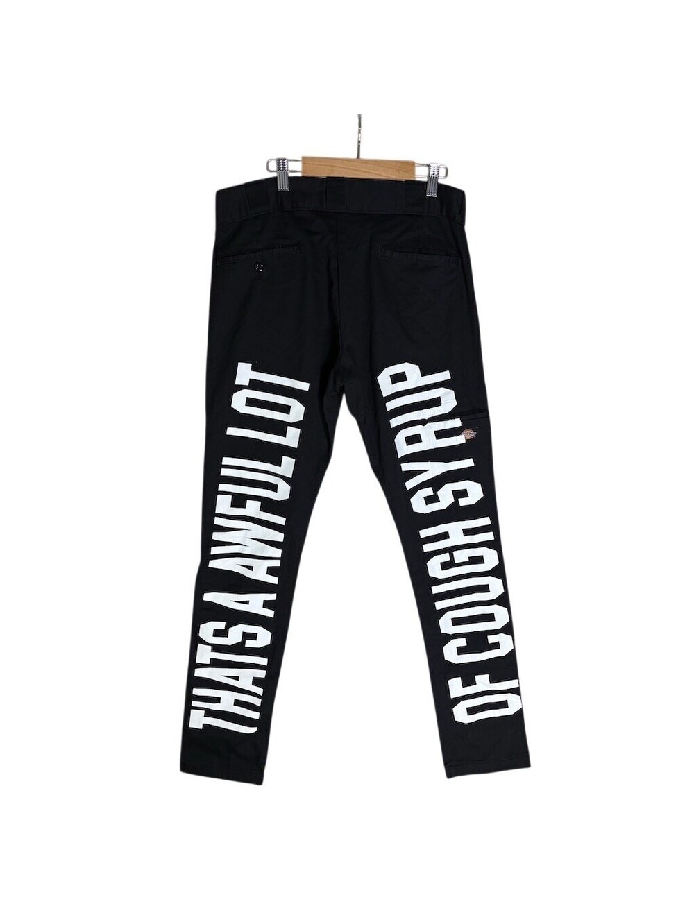 Dickies x Thats A Awful Lot Of Cough Syrup Mens Pants Black Size 30x38